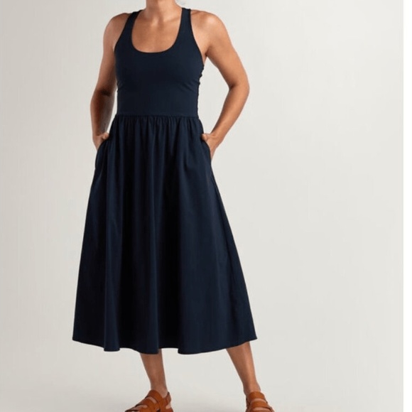 Sweaty Betty Explorer Ribbed Racer Back Dress Navy Small NWT Athletic Casual - Picture 1 of 11